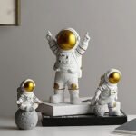 3xCute Spaceman Statue Astronaut Sculpture Gifts Hotel Nursery Decor Crafts Silver Victory|Home & Garden | Home Decor| Figurines - Image 5