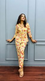 Designer Muslin Printed Co-ord Set - Image 2