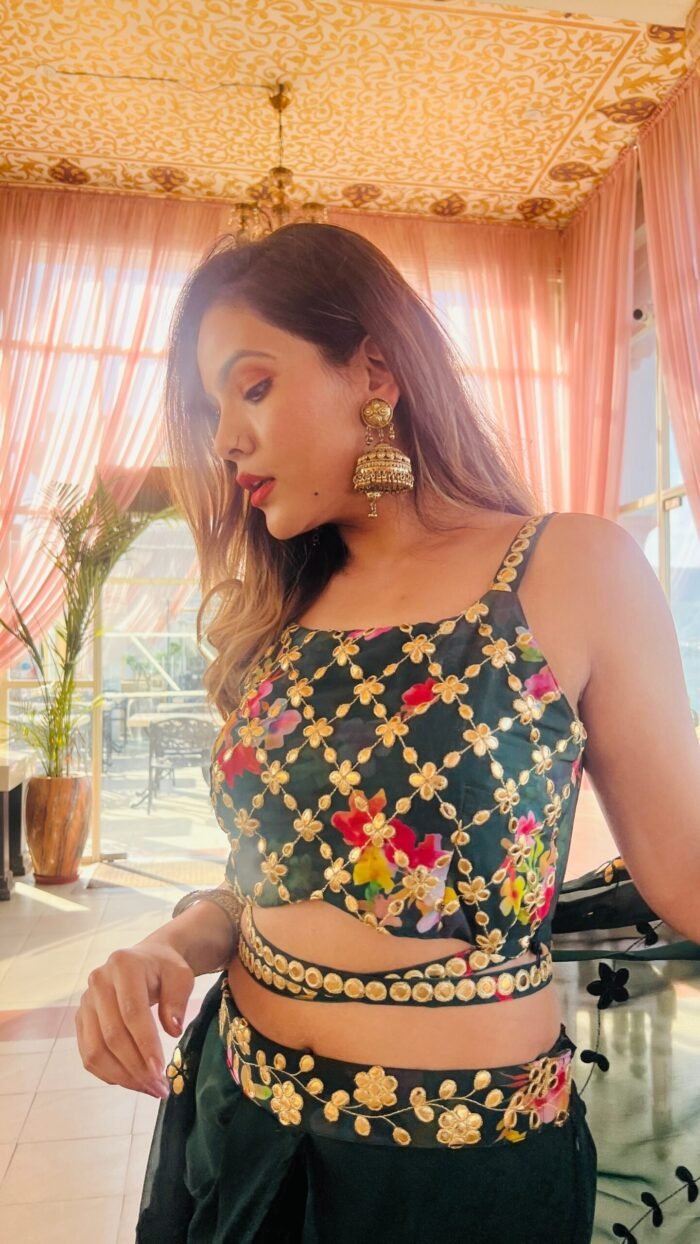 Sarong dress for mehendi /wedding mehendi & sangeet outfit - Image 5