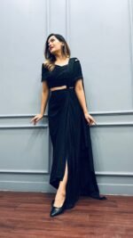 Indowestern & Designer cocktail Pre-draped saree - Image 6