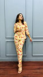 Designer Muslin Printed Co-ord Set - Image 4