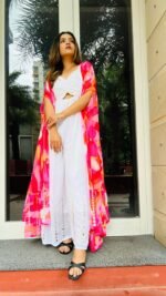 Designer Jumpsuit with Multicolour Jacket Perfect for Cocktail - Image 5