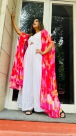 Designer Jumpsuit with Multicolour Jacket Perfect for Cocktail - Image 3