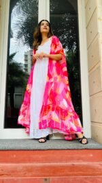 Designer Jumpsuit with Multicolour Jacket Perfect for Cocktail - Image 2