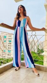 Designer Stripped Jumpsuit perfect for cocktail/birthdays - Image 5