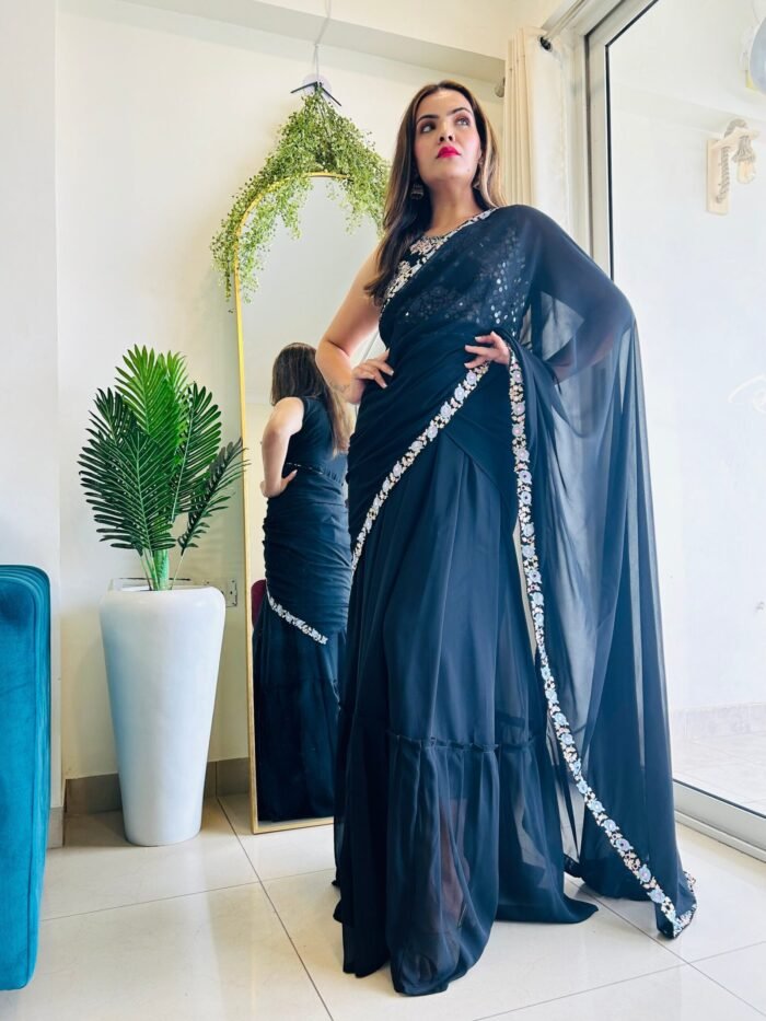 Saree Gown Festive Launch/for Party Wedding - Image 1