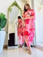 Designer Cowl Kaftan Dress in ombre as Haldi dress/outfit - Image 8