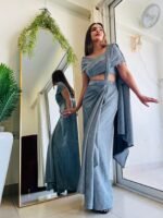 Indowestern & Designer cocktail Pre-draped saree - Image 5