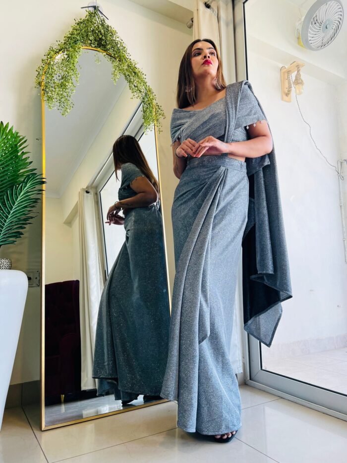 Indowestern & Designer cocktail Pre-draped saree - Image 1
