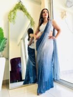 Designer & indowestern  Zara Sequence Ready to wear Pre-draped party wear & wedding wear saree - Image 4