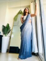 Designer & indowestern  Zara Sequence Ready to wear Pre-draped party wear & wedding wear saree - Image 6
