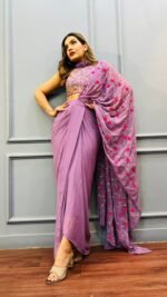 Ready to wear party wear Designer sarong  draped Saree - Image 5