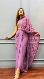 Ready to wear party wear Designer sarong  draped Saree - Image 2