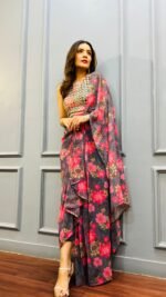 Ready to Wear Pre-draped Designer Sarong Saree - Image 3