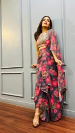Ready to Wear Pre-draped Designer Sarong Saree - Image 4