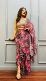 Ready to Wear Pre-draped Designer Sarong Saree - Image 2