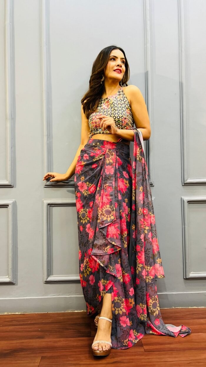 Ready to Wear Pre-draped Designer Sarong Saree - Image 1