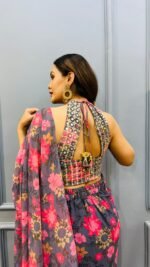 Ready to Wear Pre-draped Designer Sarong Saree - Image 6