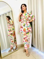 Trendy Two piece printed designer co-ord set for women