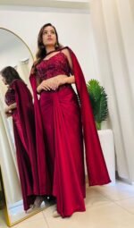 Glamorous & designer dhoti drape skirt dress for cocktail & wedding for women - Image 2