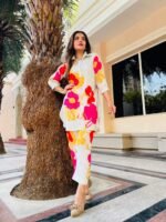 Floral trendy office wear co-ord set - Image 4
