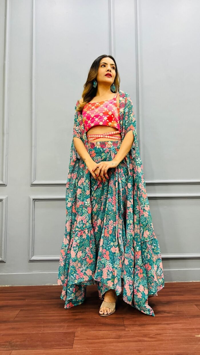 This wedding season brides flaunt your Mehendi & Haldi Look with this designer Lungi and sarong dress - Image 6