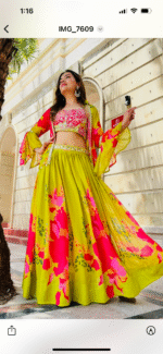 Ready to wear 3pc Designer Lehenga with jacket  for womens Haldi & mehendi - Image 6