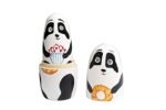 CHANNAPATNA TOYS Indian Wooden Panda Russian Nesting Dolls for Kids (2 Years+) - 6 Inch Multicolor - Set of 5 pcs | Activity Toy for Babies
