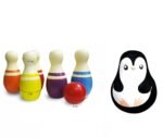Channapatna Toys Wooden Bowling Pins & Roly Poly Toys Set for Kids, Babies (2 Years+) - Non Toxic Colors, Indoor & Outdoor Game, Fun Learning Toy for Kids