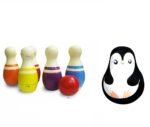 Channapatna Toys Wooden Bowling Pins & Roly Poly Toys Set for Kids, Babies (2 Years+) - Non Toxic Colors, Indoor & Outdoor Game, Fun Learning Toy for Kids