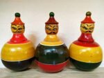 CHANNAPATNA TOYS Wooden Colourful Roly Poly Tumbler Toy for Baby, Toddlers, Kids(1 Year+) -8 Inches Wobbling Toy - Develops Curiosity & Motor Skills