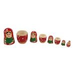 CHANNAPATNA TOYS Wooden Matryoshka Nesting Dolls - Indian Women Set of 5 for Kids 2+ - 6 Inch Multicolor - Improve Fine Motor Skills - Traditional Indian Home Decoration Toy