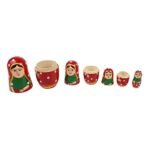 CHANNAPATNA TOYS Wooden Matryoshka Nesting Dolls - Indian Women Set of 5 for Kids 2+ - 6 Inch Multicolor - Improve Fine Motor Skills - Traditional Indian Home Decoration Toy