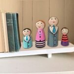 CHANNAPATNA TOYS Wooden Peg Dolls Family Non Toxic Colors (2 Years+) - Set of 4 Wooden Dolls | Pretend Play, Open Ended Toys, Waldorf Inspired, Improves Childs Creativity