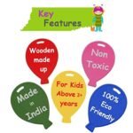CHANNAPATNA TOYS Wooden Peg Dolls Family Non Toxic Colors (2 Years+) - Set of 4 Wooden Dolls | Pretend Play, Open Ended Toys, Waldorf Inspired, Improves Childs Creativity