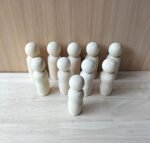 CHANNAPATNA TOYS Wooden Peg Dolls - Handcrafted DIY Craft Set for Kids | Ideal for Pretend Play, Storytelling, and Montessori Education | 10 Pcs (5 Male & 5 Female) | 9.5 cm