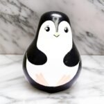 CHANNAPATNA TOYS Wooden Penguin Roly Poly Toy for Baby, Toddlers, Kids(1 Year+) Wobbling Tumbler Toy- Develops Curiosity & Motor Skills