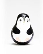 CHANNAPATNA TOYS Wooden Penguin Roly Poly Toy for Baby, Toddlers, Kids(1 Year+) Wobbling Tumbler Toy- Develops Curiosity & Motor Skills