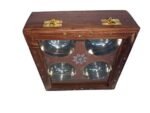 Orange India crafts- Premium Quality-Interior furniture handicrafts-AYAN ART & CRAFT DRYFRUIT Box with Spoon in Sheesham Wood-spice Box for Kitchen Container with Lid, Handmade/...