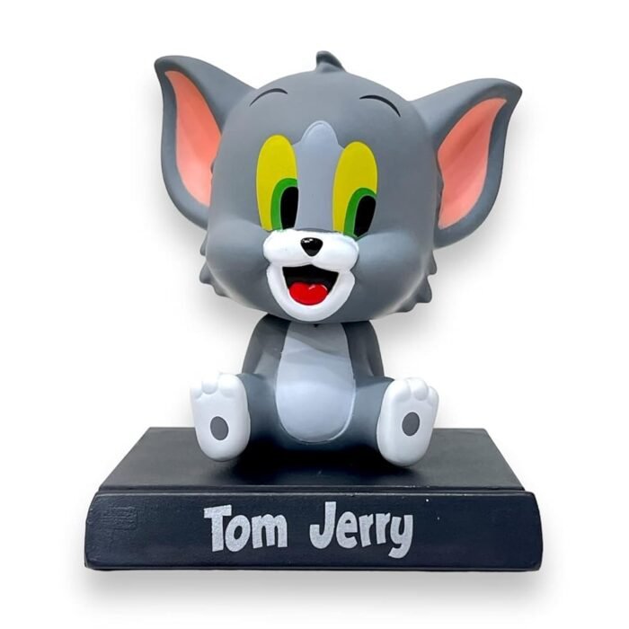 PITRESHWAR Limited Edition Super Hero Tom Cat Action Figure Bobblehead with MobileHolder for Car Dashboard, Office Desk & Study Table (Pack of 1), Rubber