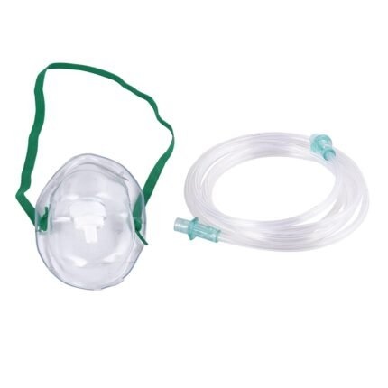 VIRTUS_edikop Oxygen Mask with Tubing Adjustable Elastic Strap