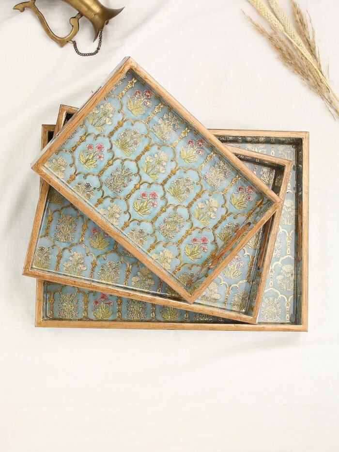 Floare rectangular Set of 3 tray