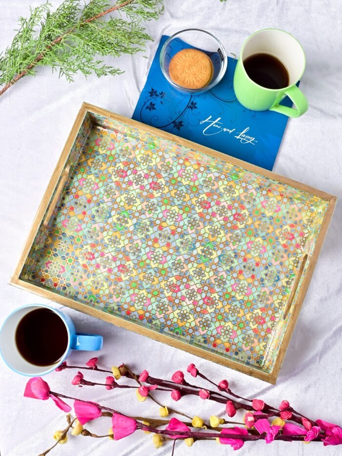 Indus Medium Rectangle Lacquer Tray