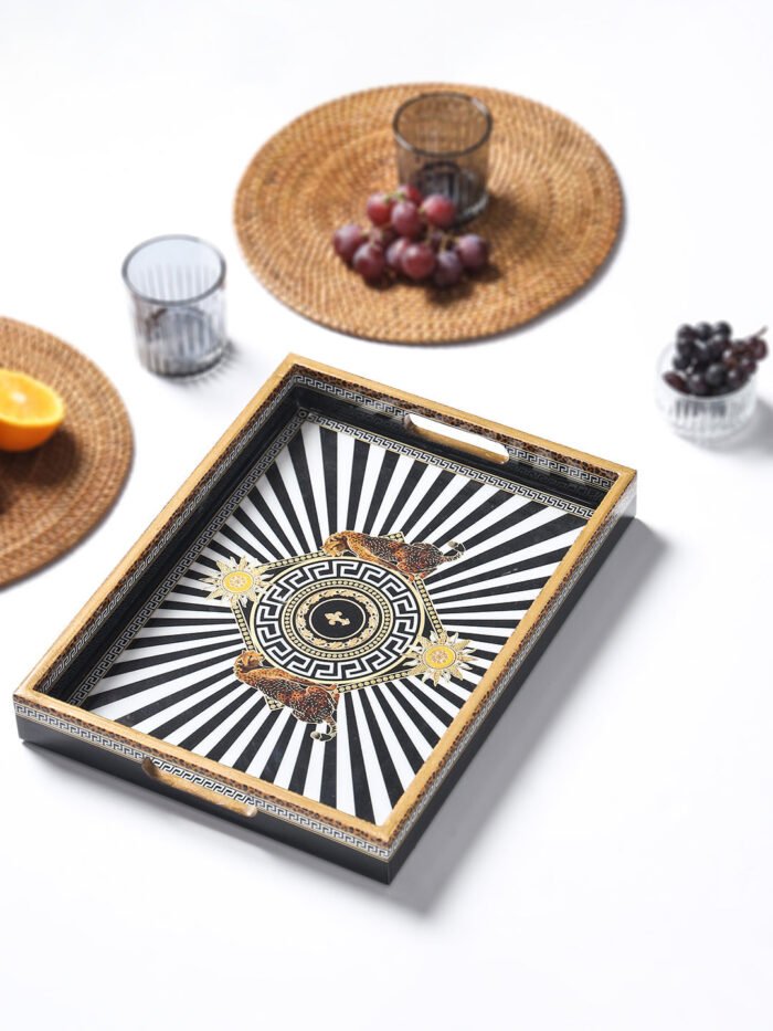 Panther Printed Rectangle Large Tray