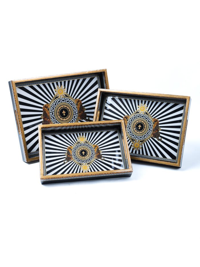 Panther Printed Tray Set Of 3