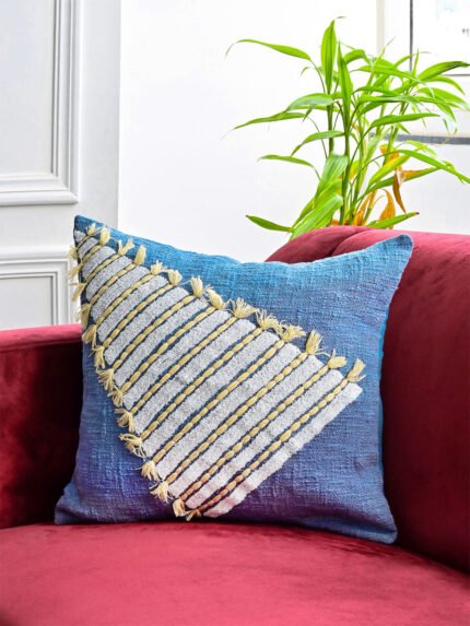 Triangle Embroidered Cushion Cover