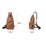 Casual Fashion Men's USB Charging Chest Bag - Image 8