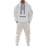Men's Loose Sports And Leisure Suit Sweater Fleece-lined Hoodie Set Zipper Multi-Pocket Pullover Men's Sports Casual Top Two-piece Set - Image 7