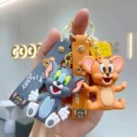 AEROSTARK Tom and Jerry Keychain | Valentine Gift for Girlfriend | Couple Keychain for Girls | Anime cartoon Merch Keychain | Cute Bag Charms | Birthday Gift for girls | Car...