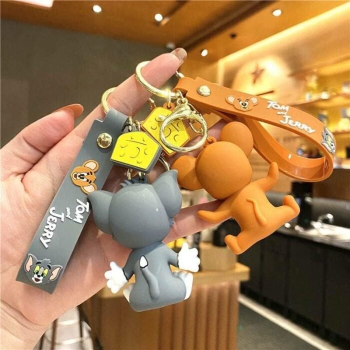 AEROSTARK Tom and Jerry Keychain | Valentine Gift for Girlfriend | Couple Keychain for Girls | Anime cartoon Merch Keychain | Cute Bag Charms | Birthday Gift for girls | Car...